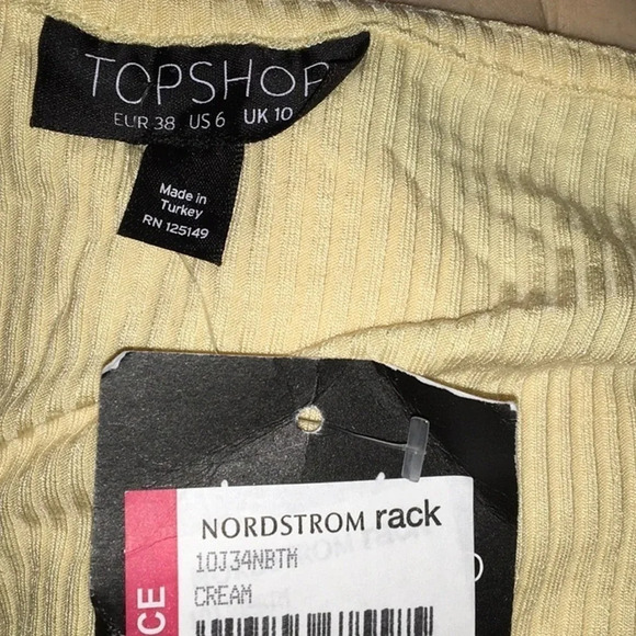 TopShop Ribbed Button Down Mini Dress Tie Sleeve 6 - Picture 4 of 6